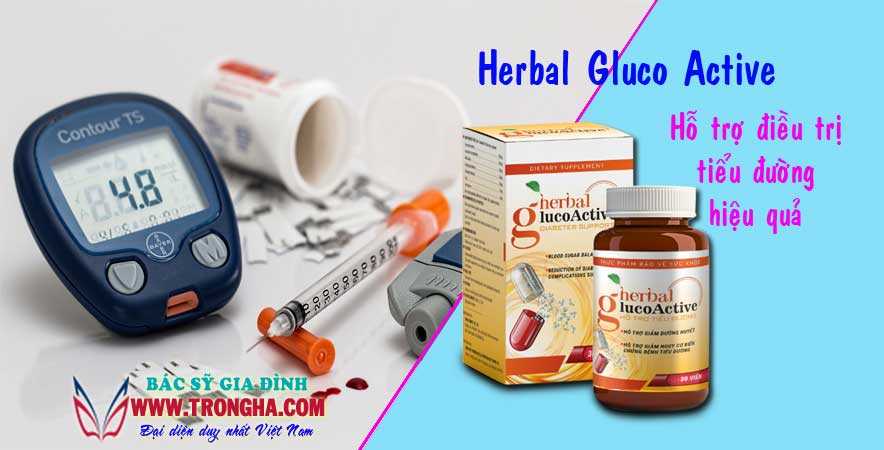 Herbal Gluco Active hỗ trợ điều trị tiểu đường